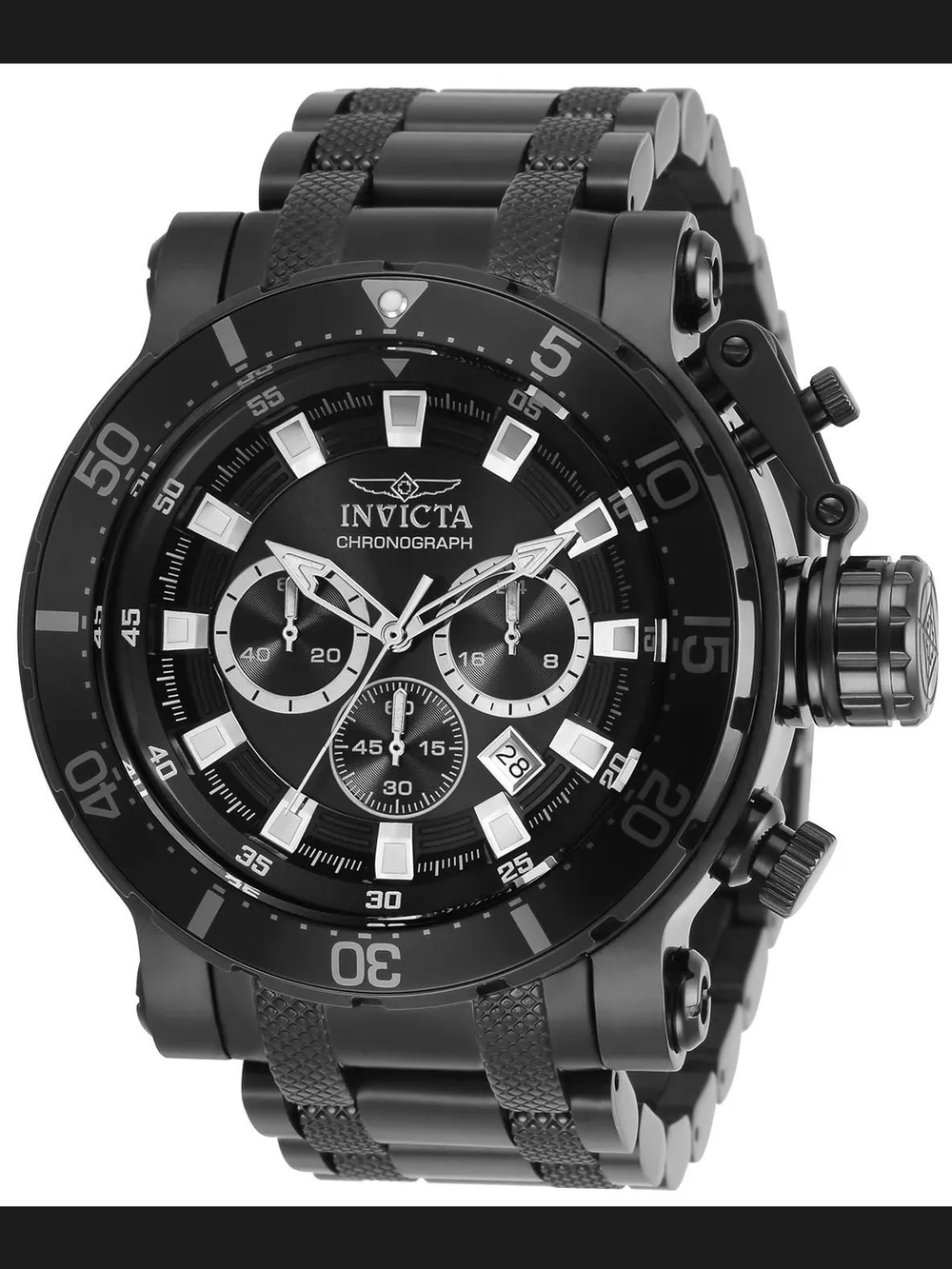Invicta Black Stainless Steel Chronograph Watch